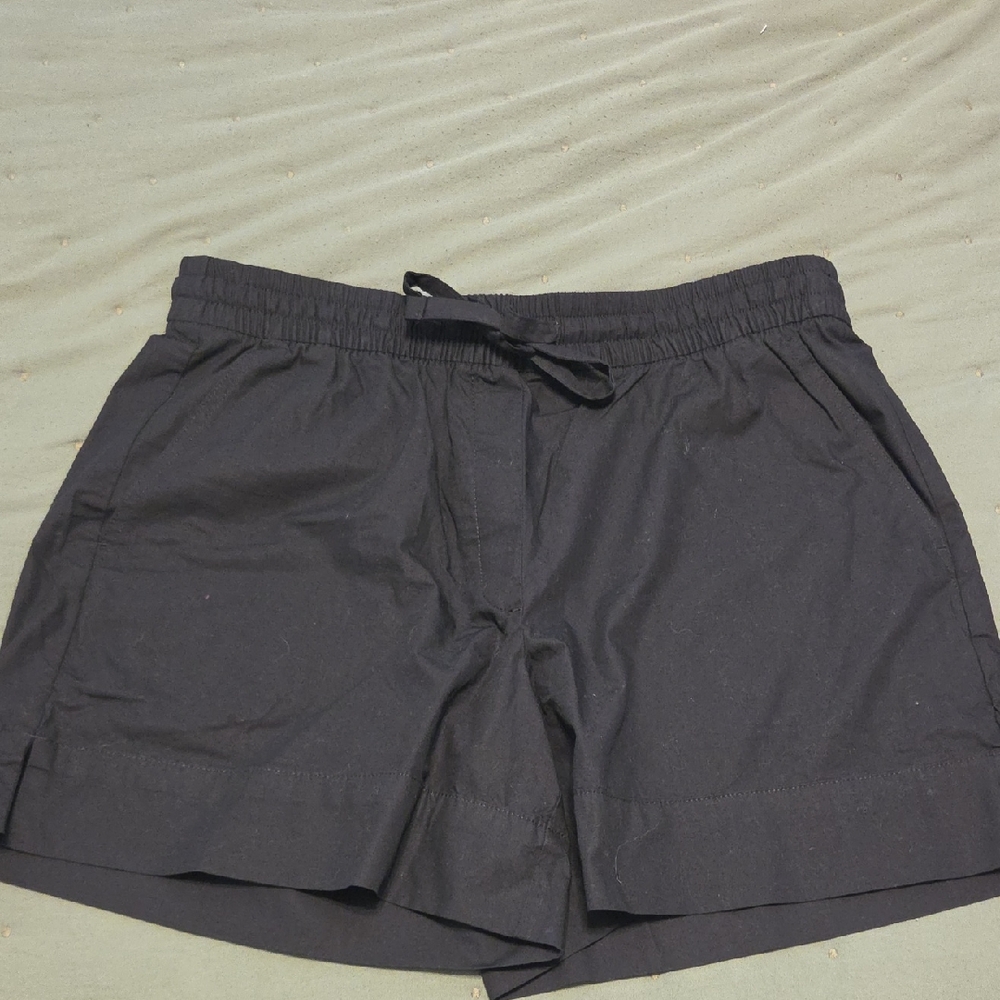 Banana Republic Black High-Waist Drawstring Shorts